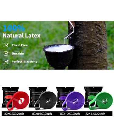 4 Set Tigayhc Pull Up Assistance Bands - Resistance Bands for Men & Women | Exercise & Powerlifting Bands for Body Stretching & Training - Purple - Buy Online on GoSupps.com