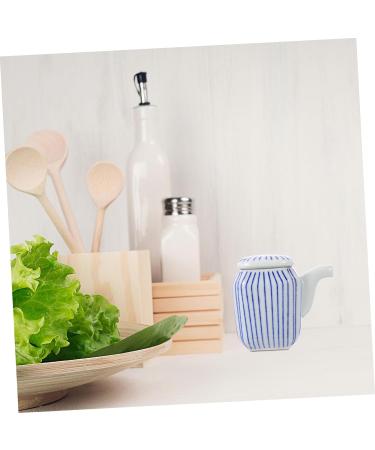 OUNONA 4pcs Ceramic Soy Sauce Pot Soy Sauce Canister Ceramic Oil Dispenser Vinegar Dispenser Bottle Ceramic Soy Pourer Ceramic Soy Sauce Bottle Churrera With Handle Seasoning Ceramics 8X7.5X5CMx4pcs Bluex4pcs - Buy Online on GoSupps.com