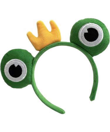 Face Wash Headband | Cartoon Plush Animal Ears and Horns Spa Headband - Halloween Hair Accessories Green Frog Headpiece Elastic Makeup Headbands for Women Girls Prince One Size - Buy Online on GoSupps.com