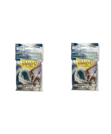2 Packs Dragon Shield Inner Sleeve Clear Standard Size 100 ct Card Sleeves Individual Pack