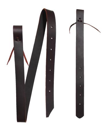 Horse Horse Western Saddle Leather Off Billet & Cinch Strap Set w/Holes 40425 Brown
