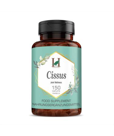 H&C Cissus/Hadjod Caplets (Cissus quadrangularis) - 750 mg 150 Counts | Herbal Supplement for Bone Health 750mg Caplets - Buy Online on GoSupps.com