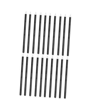 Beavorty 200 pcs Makeup Stickblack Applicator Practical Sticks Head Brush Eye Disposable Black Fiber 9x0.7cmx2pcs Blackx2pcs