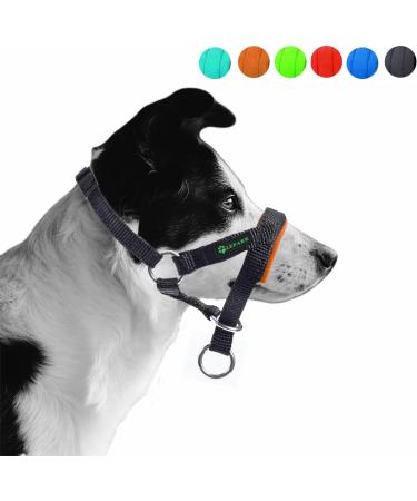 ILEPARK Adjustable Dog Halter with Padded Fabric - Prevents Pulling S Size - Orange/Yellow - Buy Online on GoSupps.com