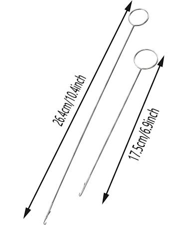 AXLIZER Stainless Steel Sewing Loop Kit - 2pcs Metal Drawstring Threader & Tweezers Set for DIY Knitting - Flexible & Durable - Buy Online on GoSupps.com