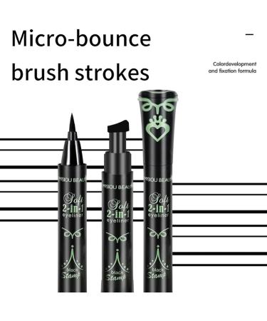 Eyelash Pencil Makeup Tool Eyebrow Stencil Stamp Eyebrow Eyeliner Pencil Long-Lasting Quick Drying Waterproof Double Tip for Sensitive Eyes and Defined Eyebrows Shakven Green - Buy Online on GoSupps.com