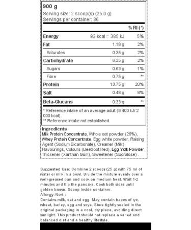 Prozis Pancake + Protein Oatmeal Pancakes with Protein 900g Strawberry Cheesecake - Buy Online on GoSupps.com