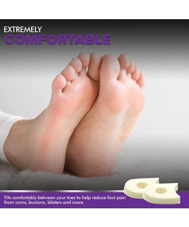 Premium Foam Toe Separators - 1/4 Inch Toe Spacers for Corn, Blister, and Hammer Toe Relief - 50 Pack - Buy Online on GoSupps.com