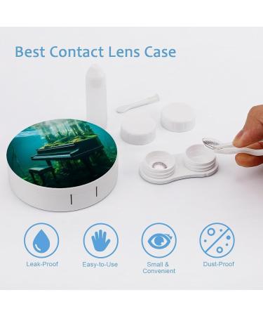 Piano Print Contact Lens Case with Mirror | Cute Portable Travel Kit for Eye Care - Buy Online on GoSupps.com