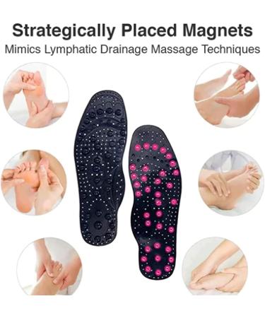 Titanvein Far Infrared Tourmaline Acupressure Insoles - Magnetic Reflexology Insoles for Improved Blood Circulation (Blue S-25CM - Buy Online on GoSupps.com