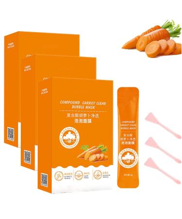 FIONEL Carrothue Carrot Bubble Clarifying Mask Deep Cleansing Moisturizing Carrot Mask(3BOX)