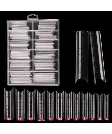 Forten 120PCS Dual Nail Forms | C Curve U Shape Nail System with Scale | 12 Sizes Acrylic & Gel Nail Tips Molds - Buy Online on GoSupps.com