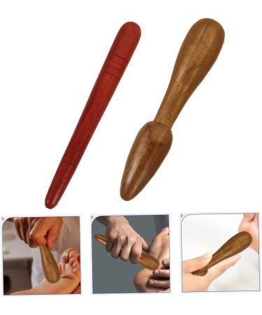 Minkissy Wooden Massage Tools - 4 Piece Hand Roller & Foot Massager for Acupuncture & Therapy - Buy Online on GoSupps.com