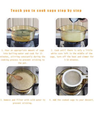 Small sago coconut milk sago dew sago grains raw mango fruit ingredients milk tea dessert ingredients14.1oz/400g - Buy Online on GoSupps.com