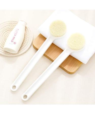 Zhurson White Dry and Bath Body Brush with Long Handle - Exfoliating Brush to Stimulate Blood Circulation, Improve Lymphatic System and Accelerate Metabolism - Buy Online on GoSupps.com