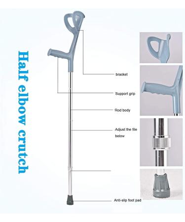 PSMPENG Forearm Crutches Adjustable Forearm Crutches Soft Grip Comfortable Grip with Easy Grip Handles for Mobility and Accessibility After Leg Injury or Surgery Foot Mobility aid Lightweight Arm - Buy Online on GoSupps.com