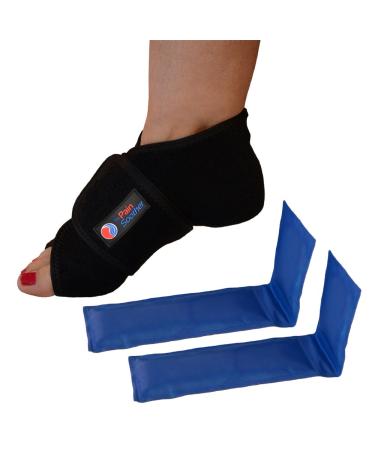 Reusable Hot Foot & Cold Ice Pack Wrap for Plantar Fasciitis, Heel Spurs, Arch Pain, Sore Feet, Swelling - Extra Gel Pack Included FSA or HSA Eligible Small/Medium (Pack of 1)