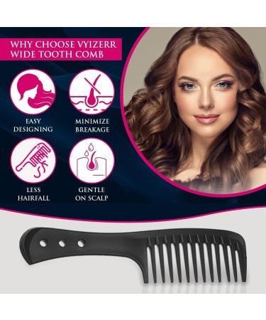 Detangling Wide Tooth Comb + Premium Velvet Scrunchie Detangler for Wavy Hair - Buy Online on GoSupps.com