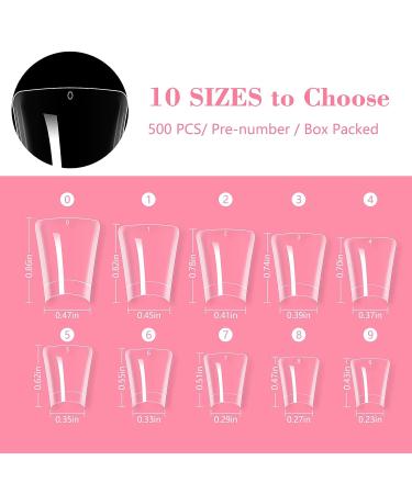 500PCS Clear Half Cover Duck Nail Tips for Acrylic Nails - Professional False Nails for Manicure Salon and DIY Home Use - Buy Online on GoSupps.com