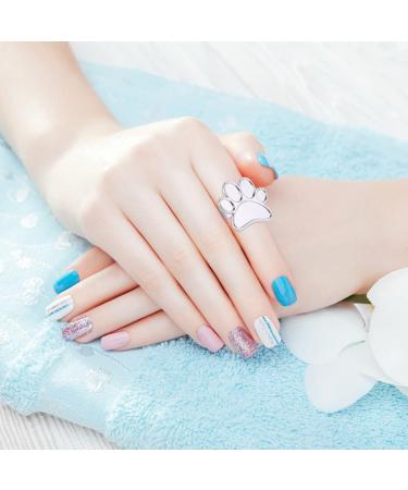 2-St Ring Palette Finger Ring - Nail Art Mixing Shell & Nail Polish Ring for Creative Nail Designs - Buy Online on GoSupps.com