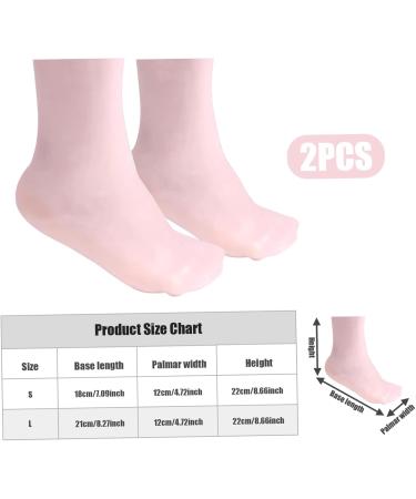 Silicone Moisturizing Socks 1 Pair Long Soft Gel Socks Anti Slip Women Foot Mask Socks Spa Pedicure for Dry Cracked Feet Rough Skin L Beauty Supplies - Buy Online on GoSupps.com