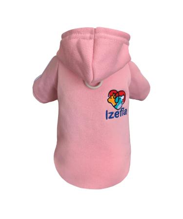 Izefia dog hoodie dog hoodies clothing fleece dog sweater winter sweatshirt warm cotton loop basic dog hoodie for little dog puppy cat pink l l pink - Buy Online on GoSupps.com