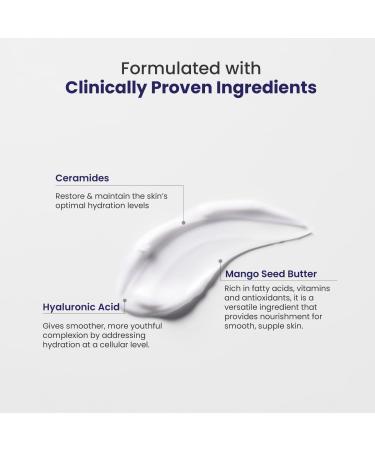 RE_EQUL Ceramide & Hyaluronic Acid Moisturiser | Long-Lasting Hydration Cream for Normal to Dry Skin | Barrier Repair Face Moisturizer | 100G - Shop Internationally - Buy Online on GoSupps.com