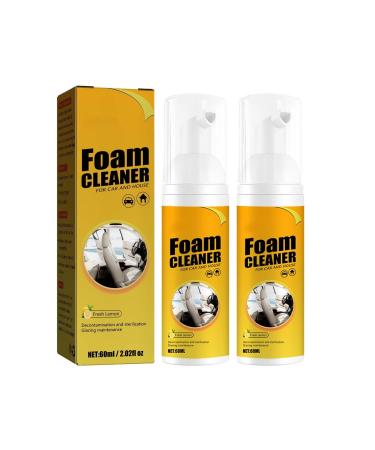 Car Foam Cleaner Spray Purpose Foam Cleaner Car seat Stain Remover Upholstery Cleaner for car Seats Car interior Cleaners Foam Cleaner for car and House.(2pcs)
