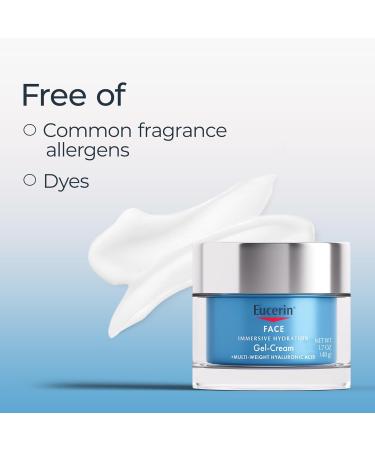 Eucerin Immersive Hydration Replenishing Night Gel Face Cream with Hyaluronic Acid and Provitamin B5 Ultra-Lightweight Face Moisturizer Reduces Look of Fine Lines and Wrinkles 1.7 Oz Jar - Buy Online on GoSupps.com