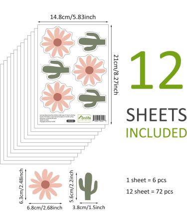 Funlife Daisy and Cactus Wall Decal - Peel and Stick Kids Wall Art for Nursery and Bedroom - Buy Online on GoSupps.com
