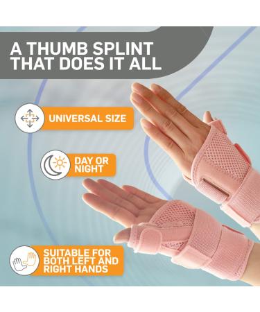 Buy Thumb Brace for Arthritis | Thumb Splint Left & Right Hand | Wrist & Thumb Support for De Quervains Tenosynovitis - Pink - Buy Online on GoSupps.com
