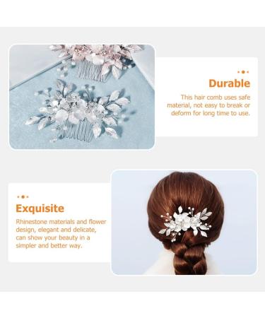 Rose Pink Pearl Hairpin Wedding Hairpin Bridal Hair Clips Accessories Everyday Headwear Thin Women Floral Hairpin For Wedding Bride Bridesmaid Party - Buy Online on GoSupps.com
