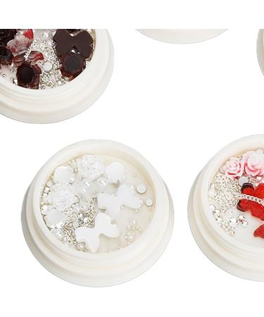 Shiny Decorative Manicure Charms with Artificial Pearls DIY Nail Art Portable Storage Box for Professional Salon or DIY Manicures - Buy Online on GoSupps.com