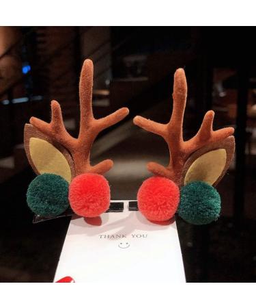 4 Pairs Christmas Deer Antler Hair Clips Cute Antler Hairpins Christmas Hair Clips Lovely Xmas Party Headwear for Children (Style 1) Picture 1 - Buy Online on GoSupps.com