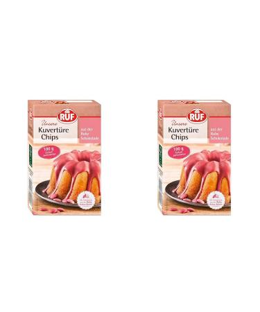 Call Ruby Kupert re chips pink chocolate from the Ruby cocoa bean for glazing & decorating cakes tarts & chocolates gluten-free 1 x 100g (pack with 2) 2 pack of 1x100g Ruby