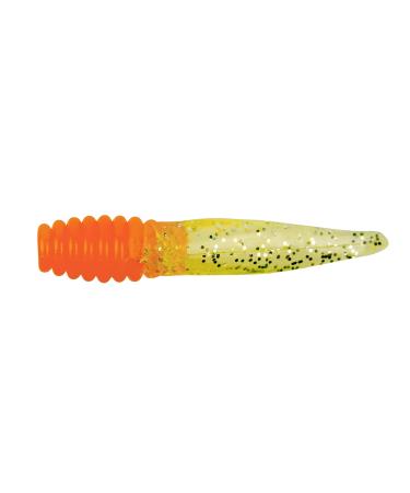 Bobby Garland Crappie Baits Slab Slay'R Soft Plastic Crappie Fishing Lure, Orange Chartreuse Silver, 2" 2" Orange Chartreuse Silver