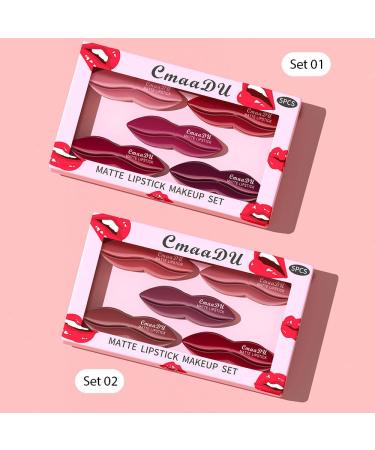 evpct Long Lasting Matte Velvet Lipstick Set - Mauve Nude Beige Brown Plum Purple Dark Ruby Red - Smudge Proof Lip Stick Pack for Women (5 Count) - Buy Online on GoSupps.com