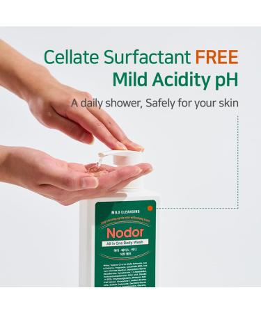 NODOR All-in-One Body Wash 460ml - Long-Lasting Citrus Scent Odor Removal & Cooling Effect for All Skin Types | Korean Body Care for Sensitive Skin - Buy Online on GoSupps.com