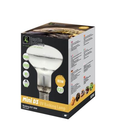 Reptile Systems - D3 UV Basking Lamp E27 - 80W Mini