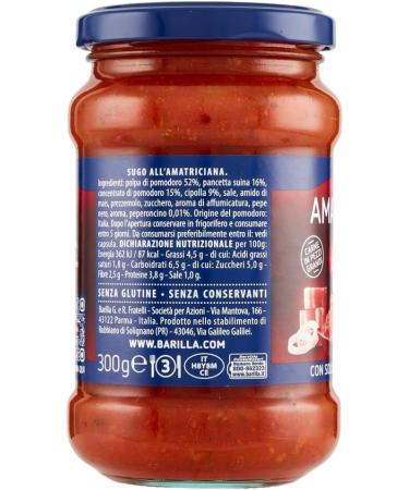  Italian Gourmet E.R. Barilla Amatriciana Pasta Sauces - Ready Tomato - Bacon Onion and Chilli Sauce - 400g + Italian Gourmet Polpa 400g - Buy Online on GoSupps.com