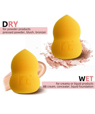 Dolovemk Makeup Sponge Set - 6 Latex-Free Pear Shape Mixers for Liquid Makeup | Handmade Foundation Blending Sponges in 6 Colors - Buy Online on GoSupps.com