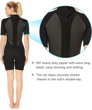 FLEXEL 3mm Shorty Wetsuit for Men and Women - Neoprene Surfing Diving Suit with Short Sleeves - X-Large Black - Buy Online on GoSupps.com
