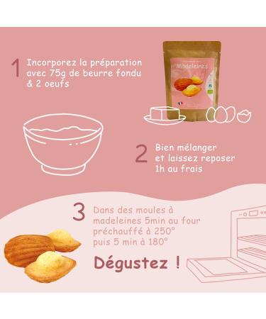 FRANCE D LICES - Pastry Preparation for Organic Madeleines - Gourmet and Natural Dessert or Snack - Quick and Easy - Fabr - Buy Online on GoSupps.com