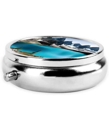 Buy Rocky Mountain Round Pill Box - 3 Compartment Portable Travel Organizer for Vitamins & Medication - Buy Online on GoSupps.com