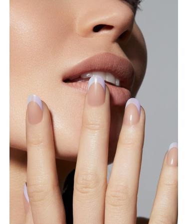 Static Nails Reusable Pop-On Manicure Set - Blended French Sky Round Fake Nails | Non-Damaging Glue-On Acrylic Press On Nails for Perfect Manicure - Buy Online on GoSupps.com