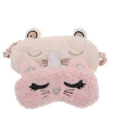 EXCEART Eye Plush Blindfold Eye s Lovely Sleeping s Eye Blindfolds for Women Girls (White) Sleeping Eye Kids Eye Mask