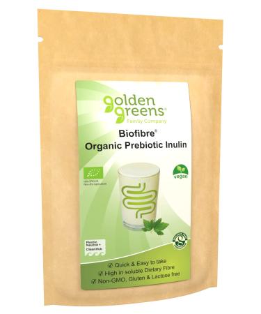 Golden Greens Organic Prebiotic Inulin Fibre 250g 50 Servings (Pack of 1)