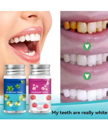 TeetClean Mouthwash Tablets - All-Natural Probiotics for Teeth Whitening & Oral Care (Apple & Peach) - Buy Online on GoSupps.com