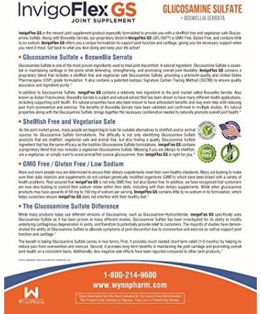 InvigoFlex GS - Glucosamine Sulfate with Boswellia Serrata - Premium Joint Pain Relief Supplement for Knees, Hands, Back, and Hips - Non-GMO, Gluten-Free, Shellfish-Free, Sodium-Free, Vegetarian Safe - Buy Online on GoSupps.com