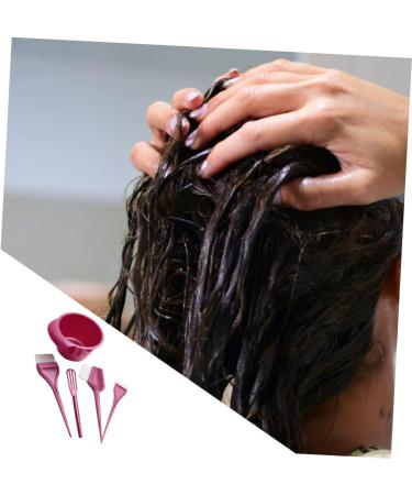 DOITOOL 1 Set Hairdressing Tool Hair Dye Tools Empanada Maker Color Hair Dye Hair Applicator Brush Mixing Tint Bowl Hair Dye Brush Hair Coloring Tool Dedicated Abs Red - Buy Online on GoSupps.com